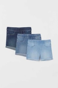 Bermudas H&M 3-pack Denim Niños Grises Oscuro Azules | 869201YLU