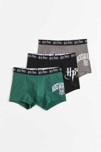 Bermudas H&M 3-pack Printed Boxer Niños Verdes | 103658ONA