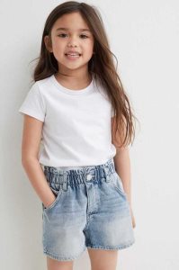 Bermudas H&M Algodon Denim Paper-bag Niños Grises Oscuro | 758416JBE