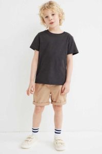 Bermudas H&M Algodon Niños Negros | 932684SZQ