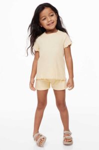 Bermudas H&M Algodon Pull-on Niños Amarillos Claro | 863452EWG