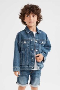 Bermudas H&M Comodidad Stretch Denim Niños Grises Oscuro | 429673KBZ