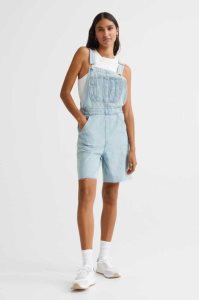 Bermudas H&M Denim Overall Mujer Azules Claro | 283094KQZ