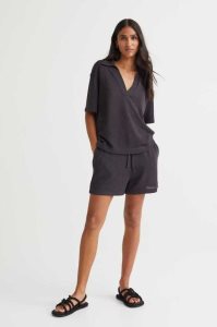 Bermudas H&M Knit Mujer Grises Oscuro | 790864YQR