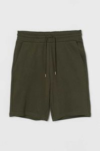 Bermudas H&M Regular Fit Hombre Negros | 703182ZAM