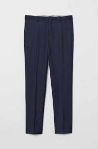 Blazers H&M Flaco Fit Suit Pants Hombre Azules Oscuro | 083169CWT