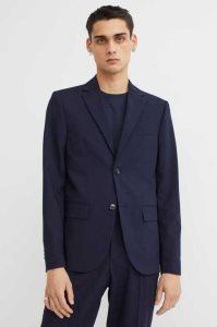 Blazers H&M Regular Fit Jacket Hombre Azules Oscuro | 498361ANH