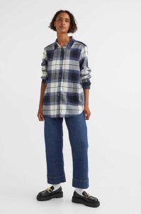 Blusas H&M Algodon Flannel Shirt Mujer Rojos Blancos | 850173RDN