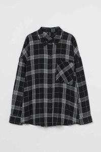 Blusas H&M Plaid Shirt Mujer Negros Blancos | 367482OSZ