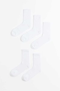 Calcetines H&M 5-pack DryMove sports Hombre Blancos | 695142PKI