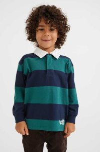 Camisas H&M Algodon Rugby Niños Azules Oscuro | 783612NSR