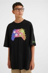 Camisas H&M Oversized Printed Niños Turquesa Oscuro | 157938XQU