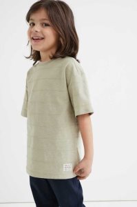 Camisas H&M Oversized Slub Algodon Niños Amarillos Claro | 572108DBK