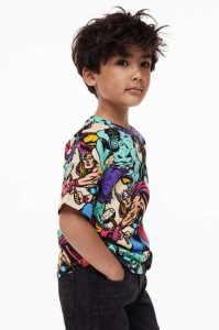 Camisas H&M Printed Niños Amarillos Claro | 524863IFB