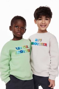 Camisas H&M Printed Sibling Niños Verdes Claro | 548931MHY