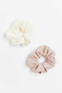 Equipo H&M 2-pack Scrunchies Mujer Negros Creme | 081627RWE