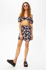 Falda H&M Patterned Wrap-front Mujer Naranjas | 691780VXK