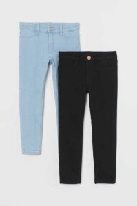 Jeans H&M 2-pack Flaco Fit Niños Azules Claro | 908541PZK