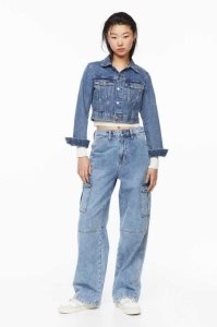 Jeans H&M 90s Baggy High Cargo Mujer Azules Claro | 847196WLE