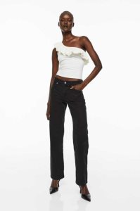 Jeans H&M Directo Low Mujer Grises Oscuro | 742856PRV