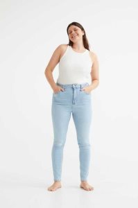 Jeans H&M True To You Flaco Ultra High Ankle Mujer Negros | 032796XJW