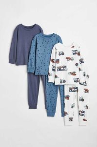 Jersey H&M 3-pack Algodon Pajamas Niños Blancos | 902135WUN