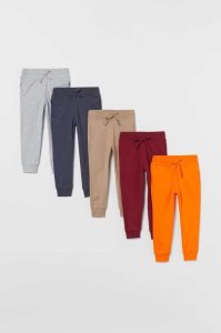 Jersey H&M 5-pack Algodon Joggers Niños Marrom Azules Oscuro | 824369NDR