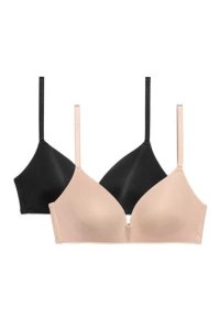 Lencería H&M 2-pack Acolchado Microfiber Bras Mujer Marrom Claro Negros | 452086NPL