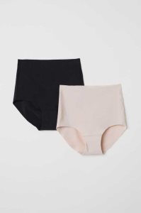 Lencería H&M 2-pack Invisible Light Shaping Briefs Mujer Negros | 239807GCL