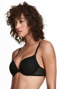 Lencería H&M 2-pack Microfiber Push-up Bras Mujer Beige Claro Negros | 438167NSP