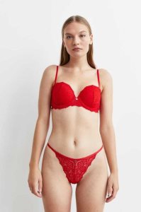 Lencería H&M 3-pack Encaje Tanga Briefs Mujer Rojos | 174390OKL