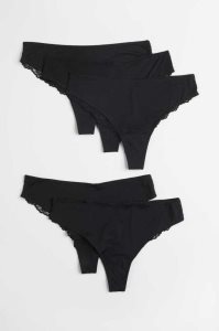 Lencería H&M 5-pack Brazilian Briefs Mujer Negros | 175924UWP