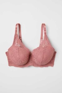 Lencería H&M Acolchado Underwire Encaje Bra Mujer Negros | 685910UVX