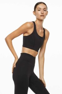 Lencería H&M DryMove High Support Sports bra Mujer Azules Claro | 701839NBF