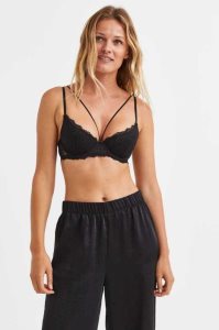 Lencería H&M Encaje Push-up Bra Mujer Negros | 245378YQS