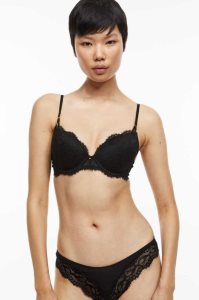 Lencería H&M Encaje Push-up Bra Mujer Rosas Claro | 416739USC