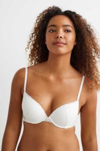 Lencería H&M Encaje Super Push-up Bra Mujer Blancos | 325917EJY