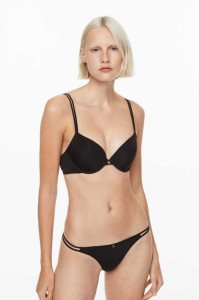 Lencería H&M Jersey Push-up Bra Mujer Negros | 873495TEO