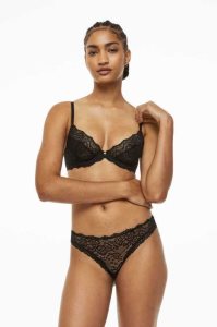 Lencería H&M Non-padded Underwire Encaje Bra Mujer Turquesa Claro | 540319EGL