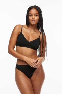 Lencería H&M Seamless Acolchado Bra Mujer Negros | 805369XZH