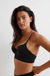 Lencería H&M Seamless Push-up Bra Mujer Negros | 105642DLV