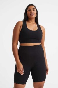 Lencería H&M Seamless Sports Bra Mujer Negros | 453702SMR