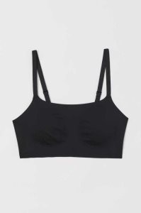 Lencería H&M Smoothing Microfiber Bra Top Mujer Grises Oscuro | 516803LAD