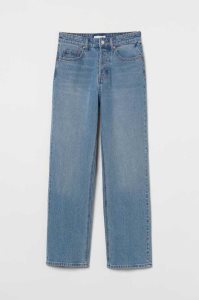 Pantalones H&M Directo High Ankle Jeans Mujer Azules Oscuro | 714823RCB