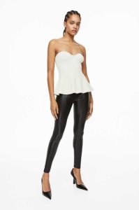 Pantalones H&M Faux Cuero Leggings Mujer Negros | 821467SOI