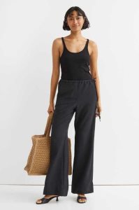 Pantalones H&M Flared Mujer Negros | 160458LJH