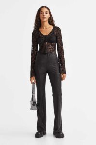 Pantalones H&M Glittery Flared Leggings Mujer Plateados | 135678UPB