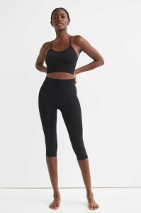 Pantalones H&M High Cintura Sports Leggings Mujer Negros | 510436XGC