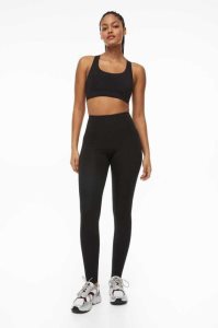 Pantalones H&M High Cintura Sports Leggings Mujer Turquesa Oscuro | 630759AMF