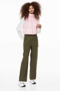 Pantalones H&M Twill Cargo Mujer Kaki Oscuro Verdes | 740139KSW